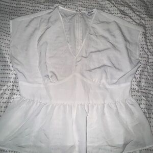 Express White Peplum Blouse